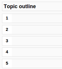 Topic format