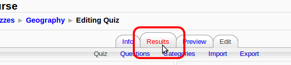 Go to quiz results