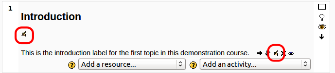 Edit label
