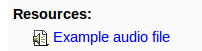 Audio file display