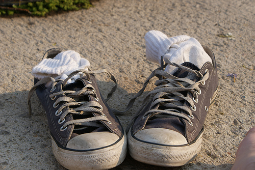 old tennis shoe