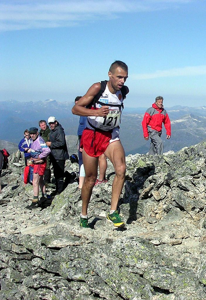 The Norwegian mountain runner and orienteer Jon Tvedt in the competition Skåla Opp, Norway