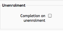 Unenrolment screenshot