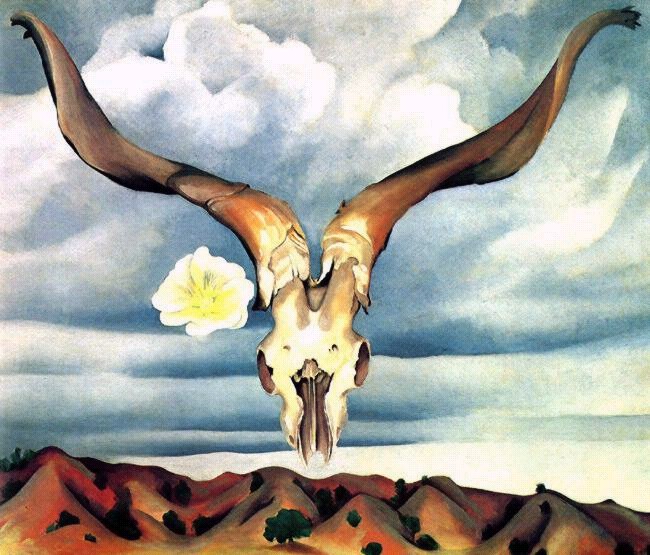 Georgia O'Keeffe - Ram's Head painting